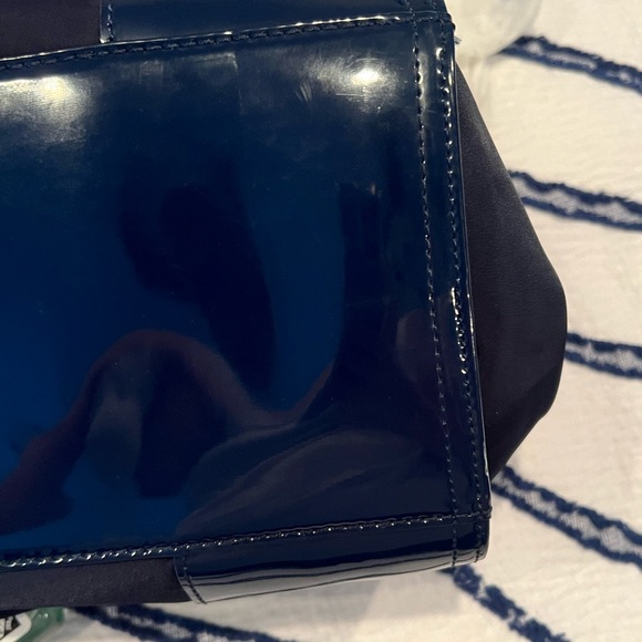 Tory Burch nylon  and patent navy tote - Picture 7 of 10